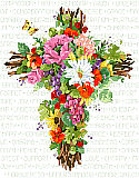 Summer Floral Cross - PDF