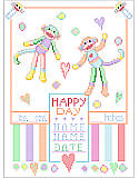 Baby Monkey Birth Announcement - PDF: Baby Monkey Sampler Have a lovely permanent record of your baby's birth. These cheerful monkeys will announce it to the world! 