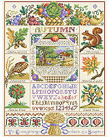 Inspired by the hues of autumn's changing colors, this elegant sampler brings fall magic to any home.

