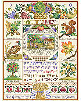 Inspired by the hues of autumn's changing colors, this elegant sampler brings fall magic to any home.

