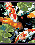 Koi Fish - PDF: One of Kooler Design Studios most beautiful designs ever created. This Asian Koi Fish design is breathtaking and will be an heirloom for years to come. 